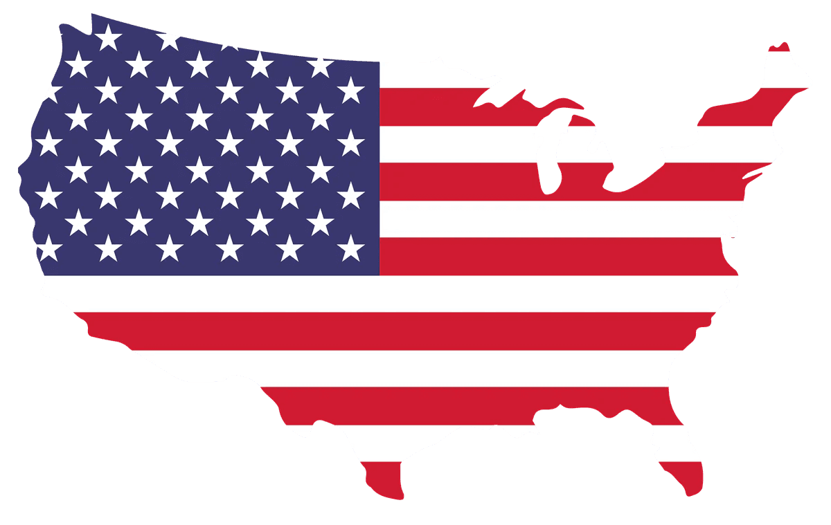 Map of the United States showing Salt Slab Co shipping coverage