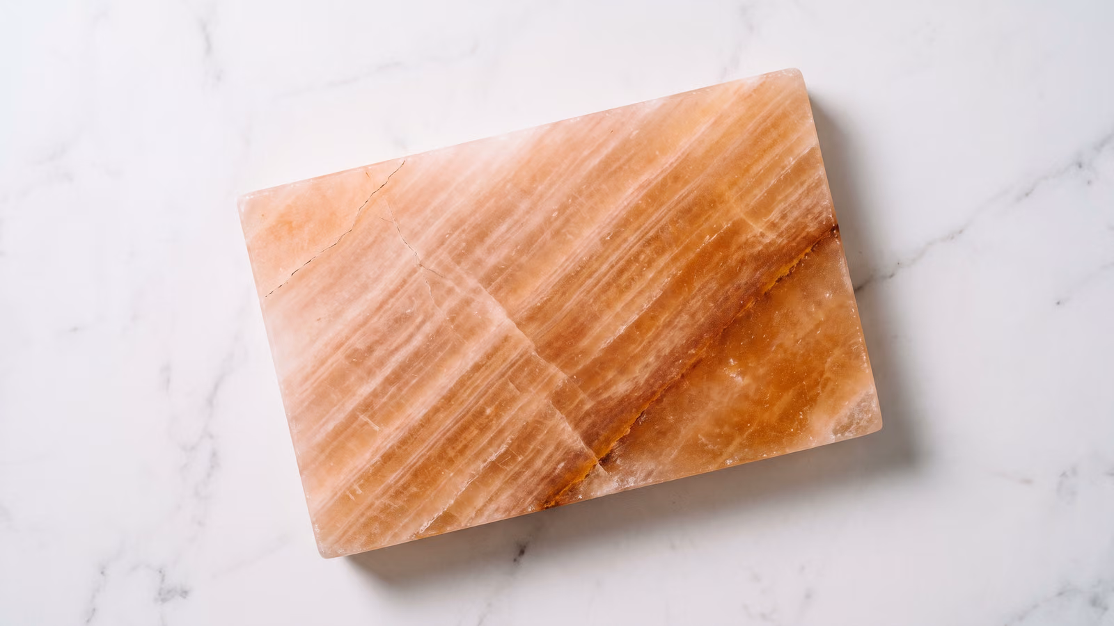 Close view of natural fissures in a salt plate